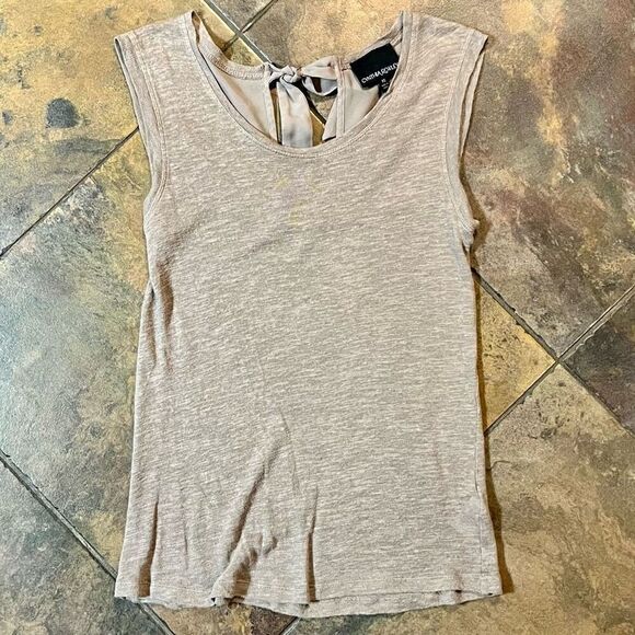 Cynthia Rowley Sleeveless Tank Sheer Tie Bow Back XS - Picture 4 of 10